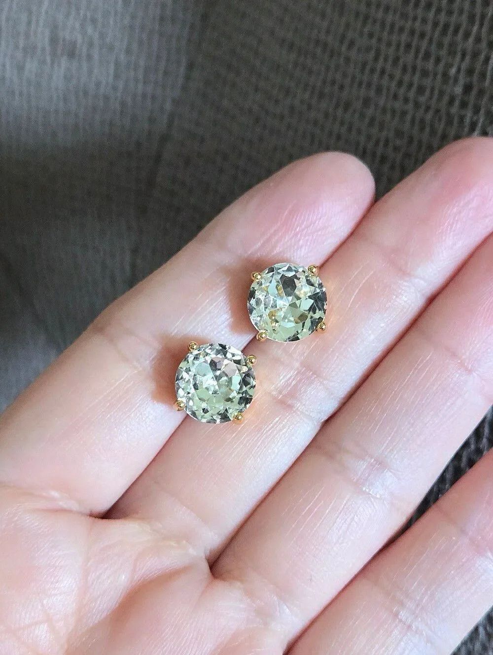 Kate Spade♠️ 4-Prong Set Clear Stud Earrings - Picture 2 of 15